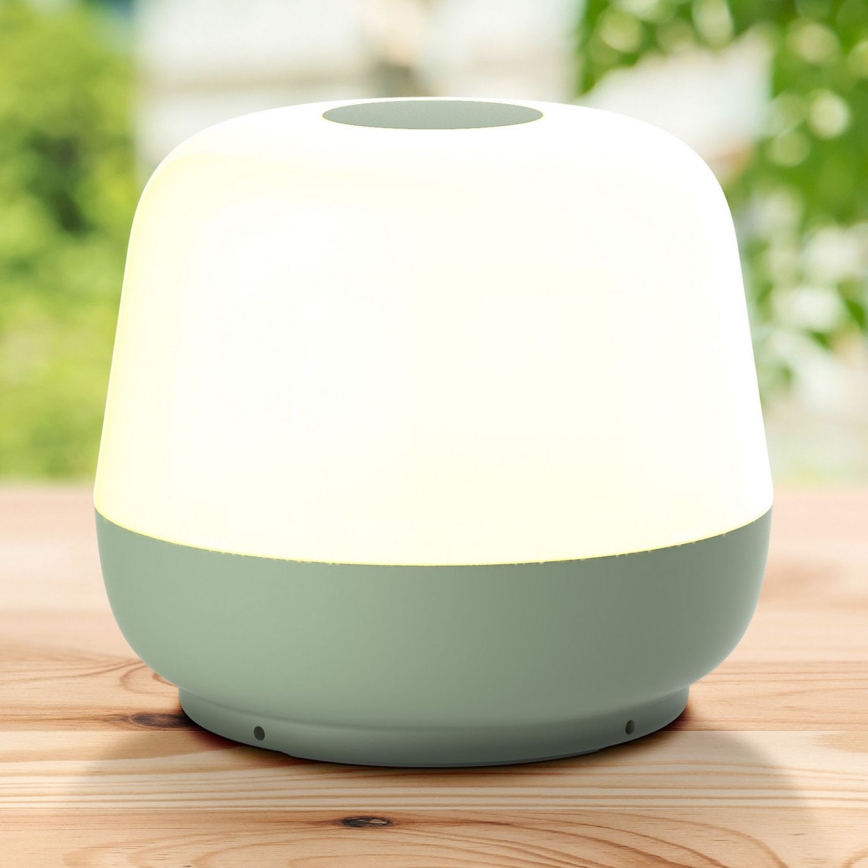 LED Pritemdomas jutiklinis lauko stalinis šviestuvas SAMBA LED/1,2W/5V USB 1200 mAh IP44 žalia