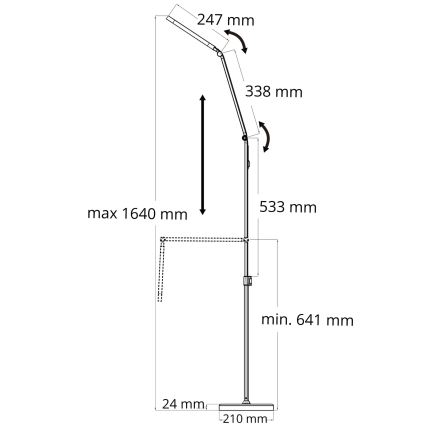 LED šviesos reguliavimas jutiklinė Toršeras FERRARA LED/13W/230V 3000/4000/6500K juoda