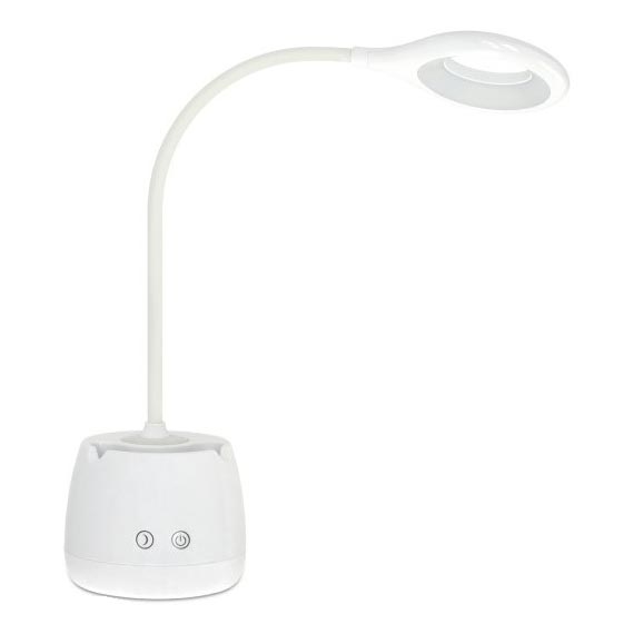 LED Pritemdomas lankstus įkraunamas Stalinis šviestuvas LUSIA LED/5W/5V 3000/4000K 1200 mAh balta
