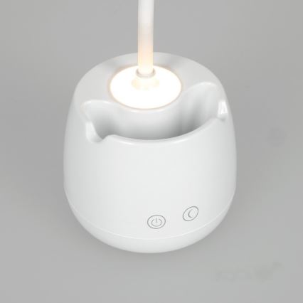 LED Pritemdomas lankstus įkraunamas Stalinis šviestuvas LUSIA LED/5W/5V 3000/4000K 1200 mAh balta