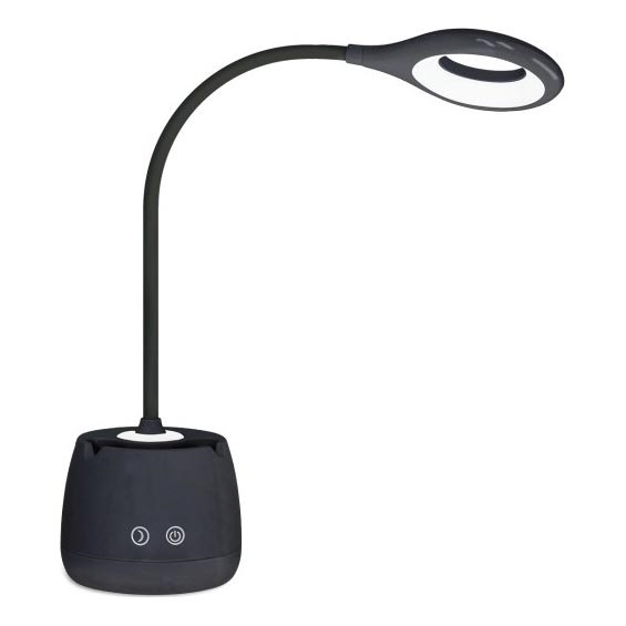 LED Pritemdomas lankstus įkraunamas Stalinis šviestuvas LUSIA LED/5W/5V 3000/4000K 1200 mAh juoda