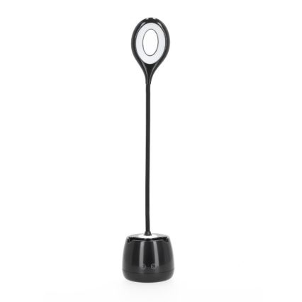 LED Pritemdomas lankstus įkraunamas Stalinis šviestuvas LUSIA LED/5W/5V 3000/4000K 1200 mAh juoda