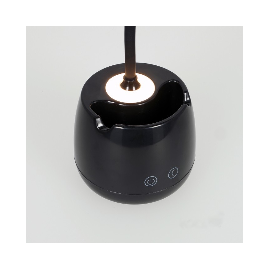 LED Pritemdomas lankstus įkraunamas Stalinis šviestuvas LUSIA LED/5W/5V 3000/4000K 1200 mAh juoda