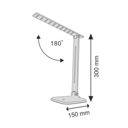 LED pritemdomas, liečiamas stalinis šviestuvas JOWI LED/8W/230V juoda