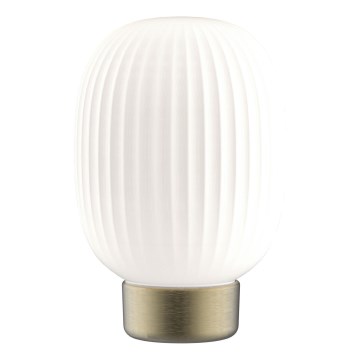 LED pritemdomas, liečiamas stalinis šviestuvas LATTE LED/1,8W/5V USB 2000 mAh auksas/balta