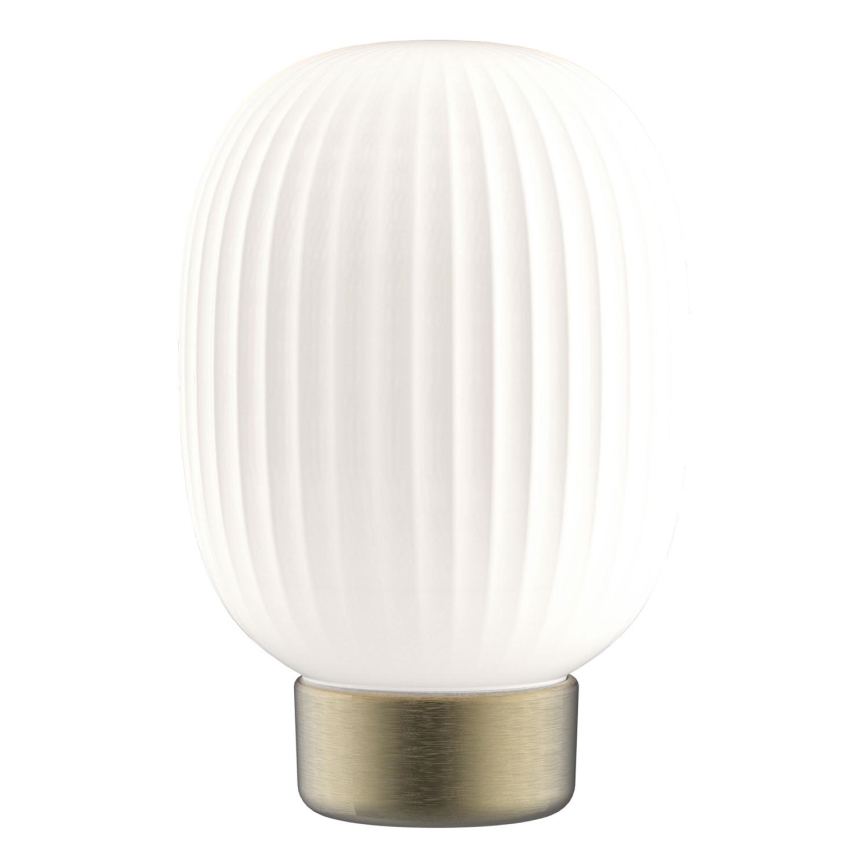 LED pritemdomas, liečiamas stalinis šviestuvas LATTE LED/1,8W/5V USB 2000 mAh auksas/balta