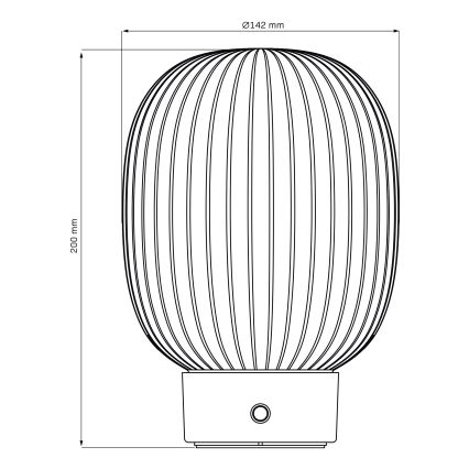 LED pritemdomas, liečiamas stalinis šviestuvas LATTE LED/1,8W/5V USB 2000 mAh auksas/balta