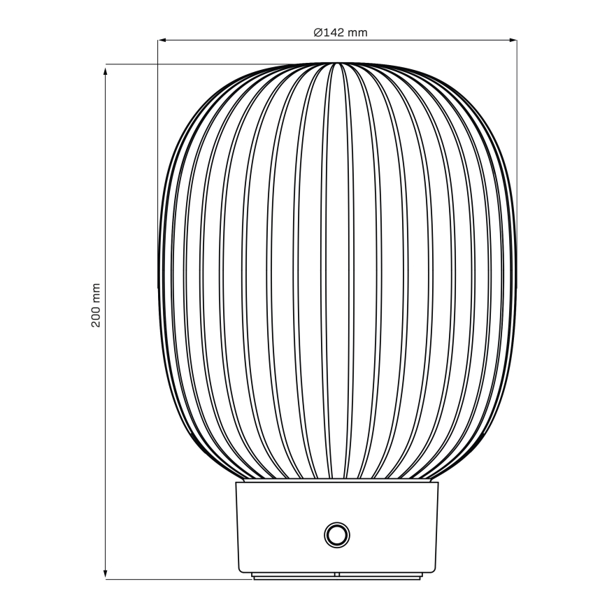 LED pritemdomas, liečiamas stalinis šviestuvas LATTE LED/1,8W/5V USB 2000 mAh auksas/balta