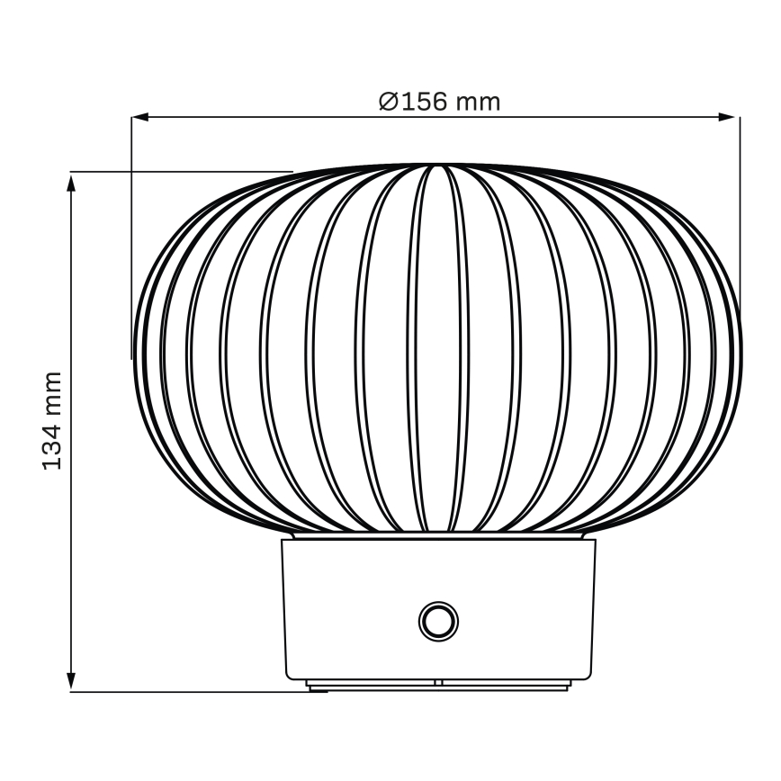 LED pritemdomas, liečiamas stalinis šviestuvas LATTE LED/1,8W/5V USB 2000 mAh matinis chromas/balta