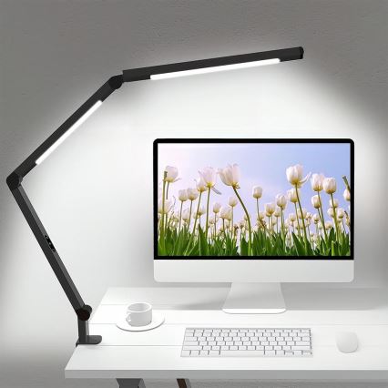LED šviesos reguliavimas jutiklinė lankstus Stalinis šviestuvas POINTIQ LED/12W/230V 3000/4000/5000/6500K CRI 92 juoda
