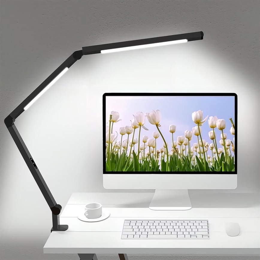 LED šviesos reguliavimas jutiklinė lankstus Stalinis šviestuvas POINTIQ LED/12W/230V 3000/4000/5000/6500K CRI 92 juoda