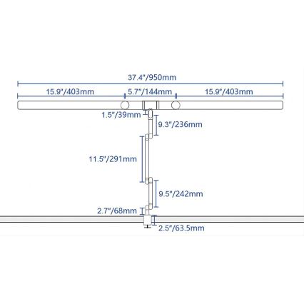 LED šviesos reguliavimas jutiklinė lankstus Stalinis šviestuvas POINTIQ LED/24W/230V 3000-6500K CRI 92 juoda