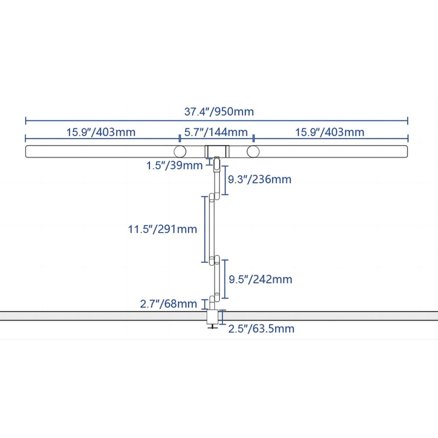 LED šviesos reguliavimas jutiklinė lankstus Stalinis šviestuvas POINTIQ LED/24W/230V 3000-6500K CRI 92 juoda