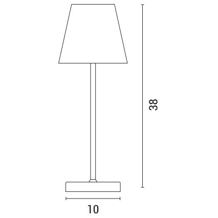 LED pritemdomas, liečiamas stalinis šviestuvas LED/3,5W/5V 5200 mAh IP54 balta