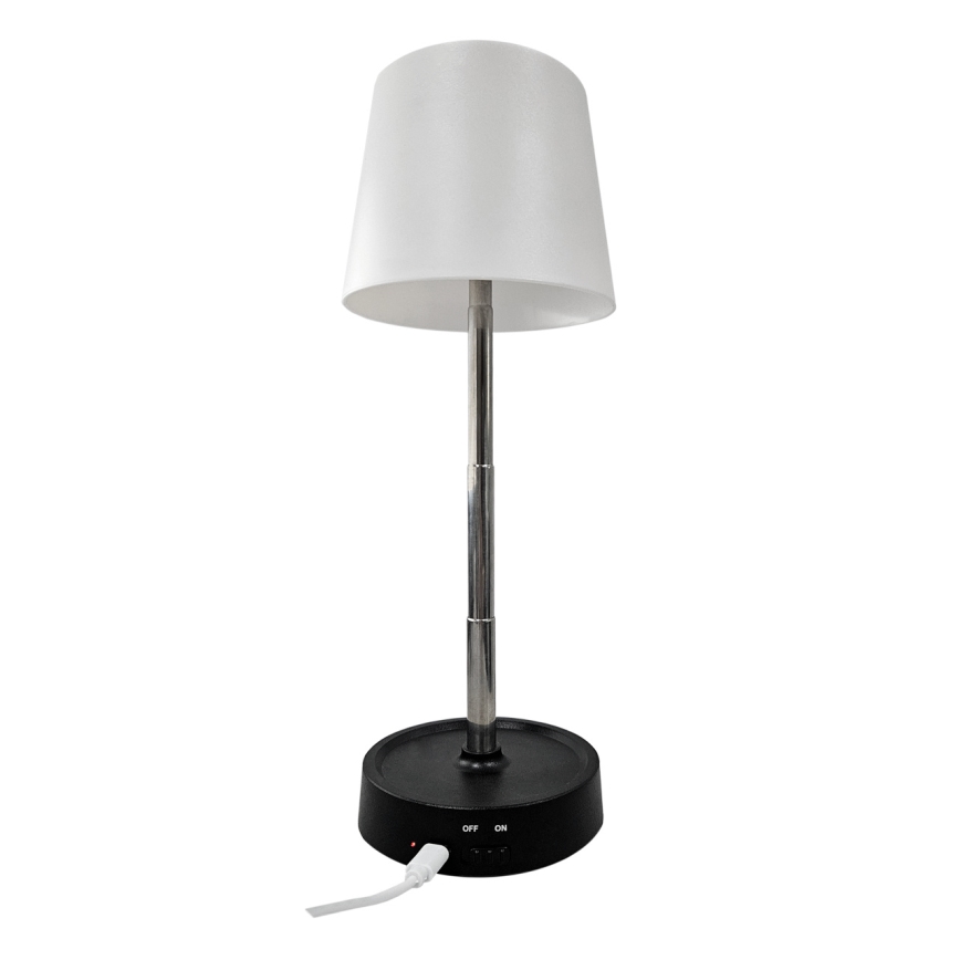LED pritemdomas, liečiamas stalinis šviestuvas LED/3W/5V USB 800 mAh balta