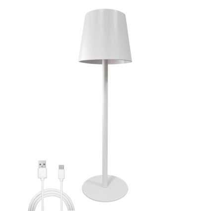 LED pritemdomas, liečiamas stalinis šviestuvas LED/5W/5V USB 1200 mAh balta