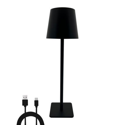 LED pritemdomas, liečiamas stalinis šviestuvas LED/5W/5V USB 1200 mAh juoda