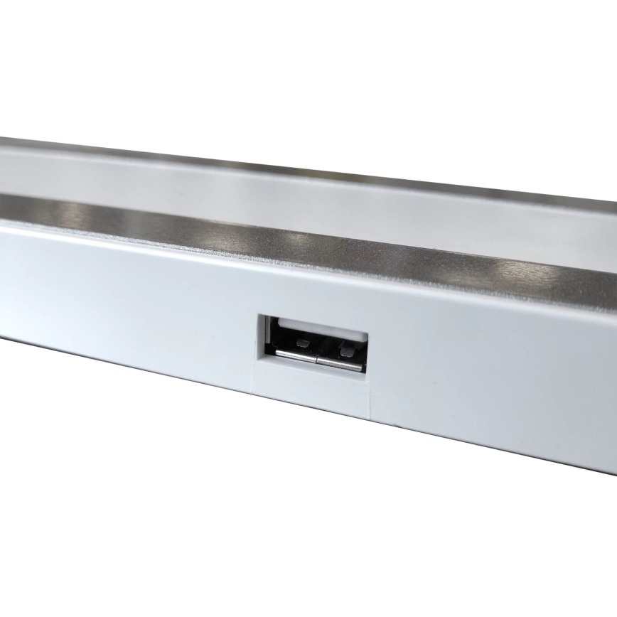 LED pritemdomas, liečiamas stalinis šviestuvas MADERA LED/7W/230V USB balta