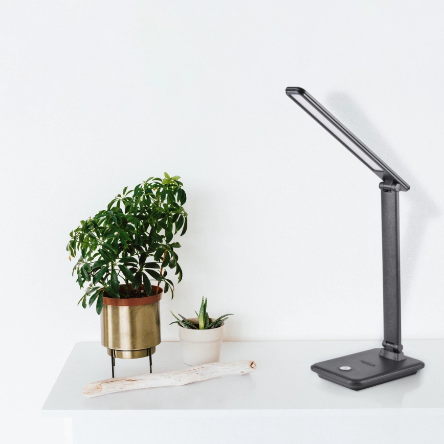 LED pritemdomas, liečiamas stalinis šviestuvas VINTO LED/8W/230V juoda