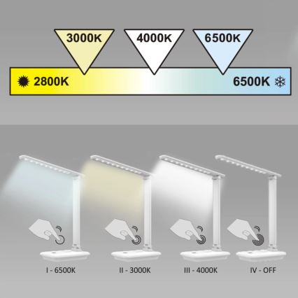 LED pritemdomas, liečiamas stalinis šviestuvas VINTO LED/8W/230V juoda