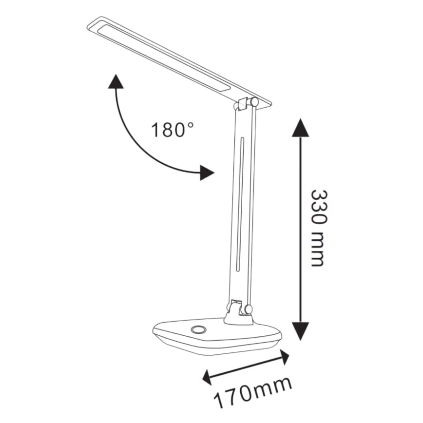 LED pritemdomas, liečiamas stalinis šviestuvas VINTO LED/8W/230V juoda