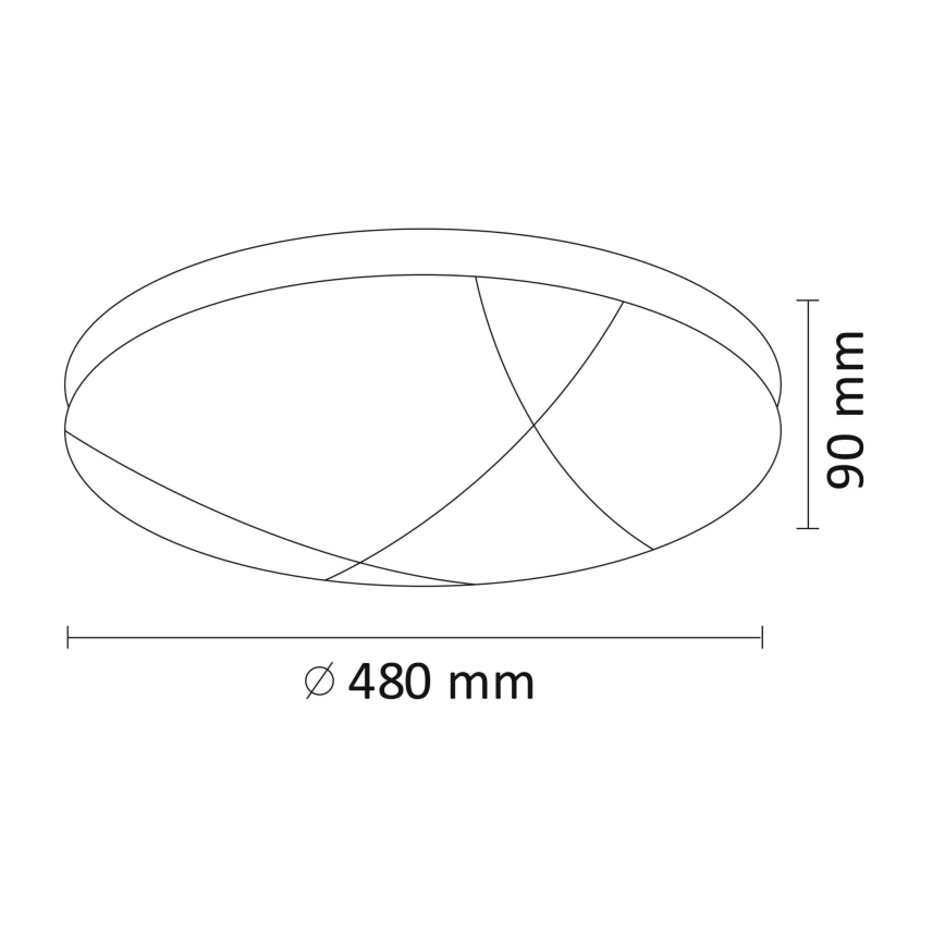 LED Pritemdomas lubinis šviestuvas ATLAS LED/72W/230V 3000-6500K + nuotolinio valdymo pultas