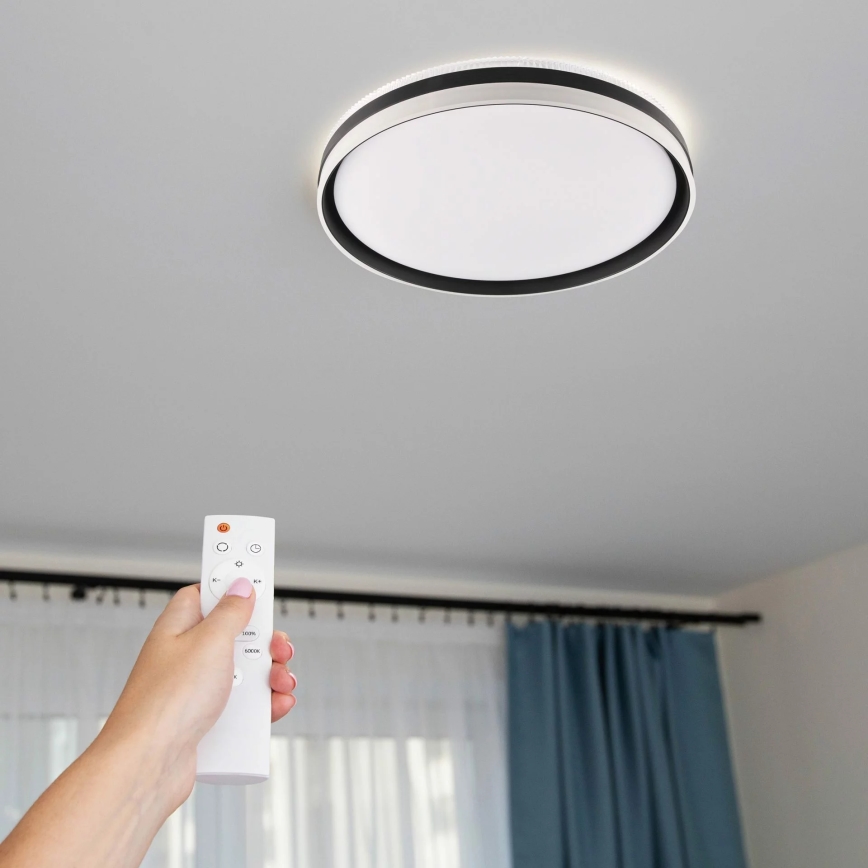 LED pritemdomas lubinis vonios šviestuvas BARBARA LED/72W/230V diametras 48,5 cm 3000-6000K IP44 + nuotolinio valdymo pultas