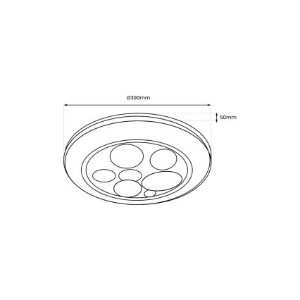 LED Pritemdomas lubinis šviestuvas BUBBLES LED/30W/230V 3000-6000K + nuotolinio valdymo pultas