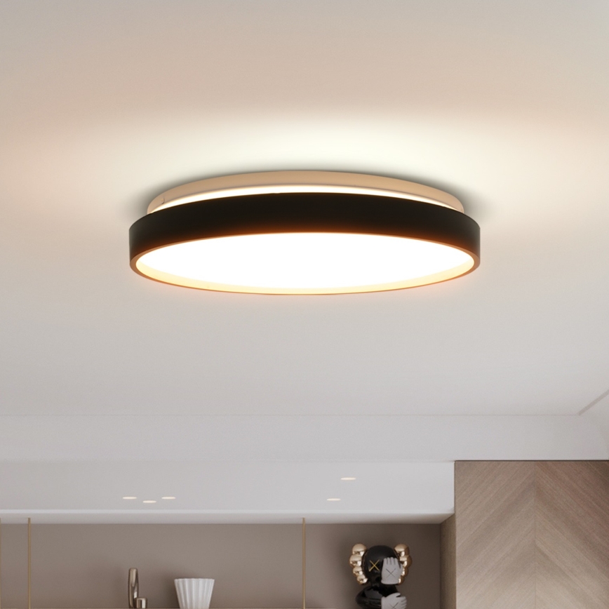 LED Pritemdomas lubinis šviestuvas CALA LED/48W/230V 3000-6500K juoda/auksas + nuotolinio valdymo pultas