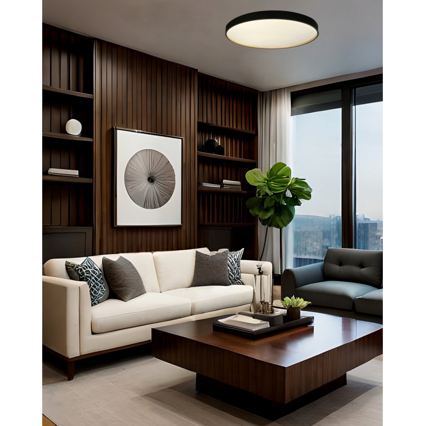 LED Pritemdomas lubinis šviestuvas EBRO LED/36W/230V 2700-6500K diametras 50 cm + nuotolinio valdymo pultas