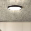 LED Pritemdomas lubinis šviestuvas ESTELA LED/36W/230V diametras 30 cm juoda + nuotolinio valdymo pultas