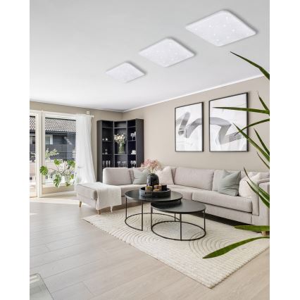 LED Pritemdomas lubinis šviestuvas FLORA LED/36W/230V 2700-6500K 43x43 cm + nuotolinio valdymo pultas