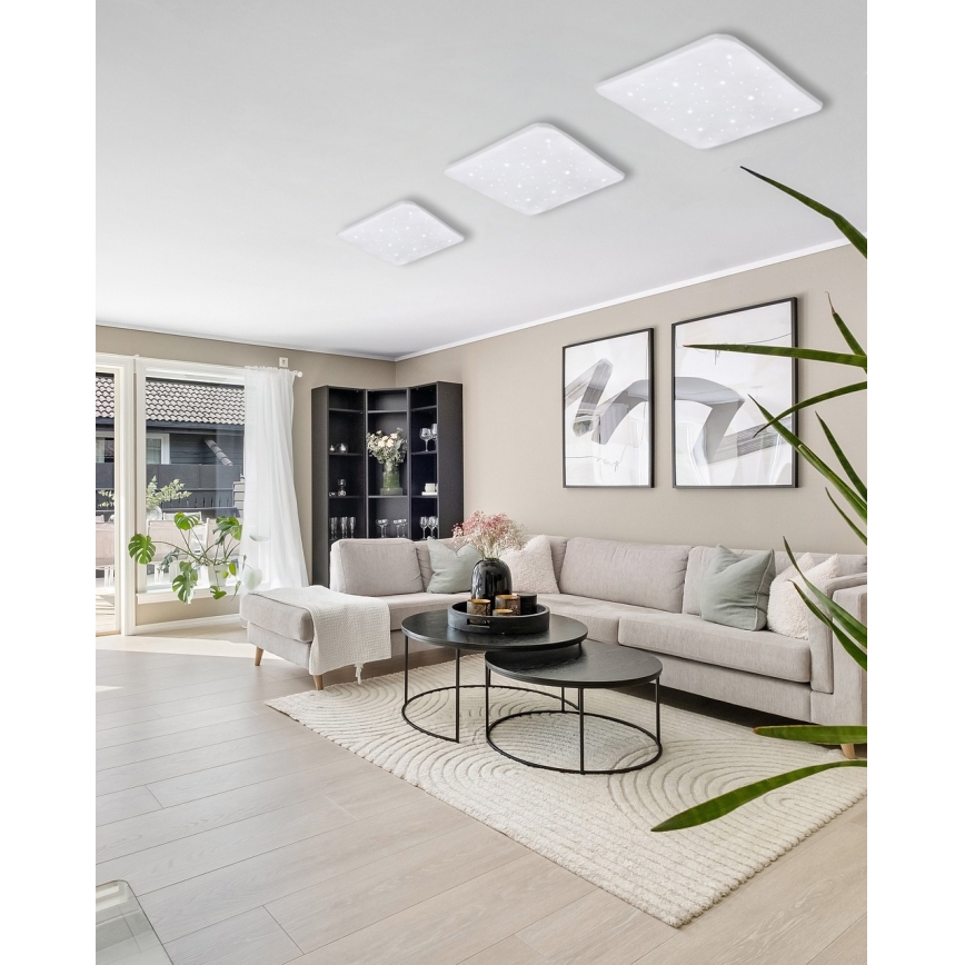 LED Pritemdomas lubinis šviestuvas FLORA LED/36W/230V 2700-6500K 43x43 cm + nuotolinio valdymo pultas