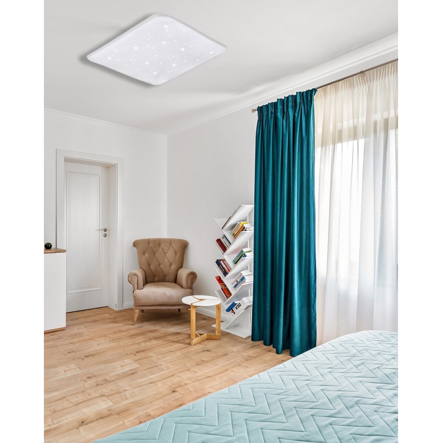 LED Pritemdomas lubinis šviestuvas FLORA LED/60W/230V 2700-6500K 53x53 cm + nuotolinio valdymo pultas