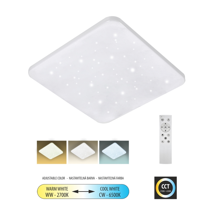 LED Pritemdomas lubinis šviestuvas FLORA LED/60W/230V 2700-6500K 53x53 cm + nuotolinio valdymo pultas
