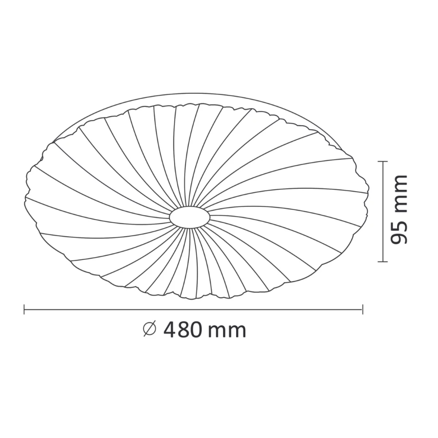 LED Pritemdomas lubinis šviestuvas FLOWER LED/36W/230V + Nuotolinio valdymo pultas