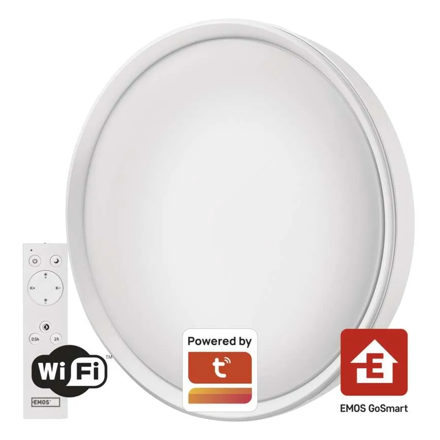 LED Pritemdomas lubinis šviestuvas GoSmart LED/45W/230V diametras 50 cm 2700-6500K Wi-Fi Tuya + nuotolinio valdymo pultas