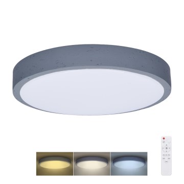 LED Pritemdomas lubinis šviestuvas GREY LED/60W/230V 3000-6500K pilka diametras 49 cm + nuotolinio valdymo pultas