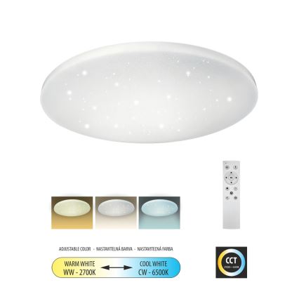 LED Pritemdomas lubinis šviestuvas IPOLY LED/60W/230V 2700-6500K diametras 58 cm + nuotolinio valdymo pultas