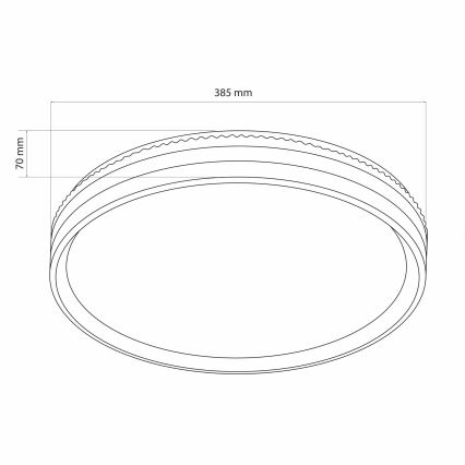 LED pritemdomas lubinis vonios šviestuvas JADWIGA LED/42W/230V diametras 38,5 cm 3000-6000K IP44 + nuotolinio valdymo pultas