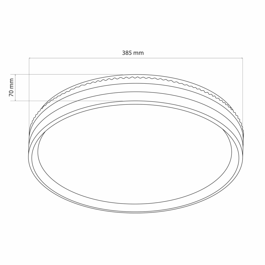 LED pritemdomas lubinis vonios šviestuvas JADWIGA LED/42W/230V diametras 38,5 cm 3000-6000K IP44 + nuotolinio valdymo pultas