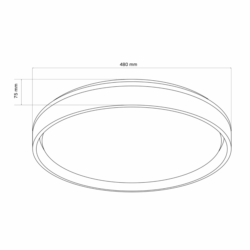LED pritemdomas lubinis vonios šviestuvas JADWIGA LED/72W/230V diametras 48 cm 3000-6000K IP44 + nuotolinio valdymo pultas
