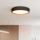 LED Pritemdomas lubinis šviestuvas LARIOS LED/48W/230V 3000-6500K diametras 39 cm juoda + nuotolinio valdymo pultas