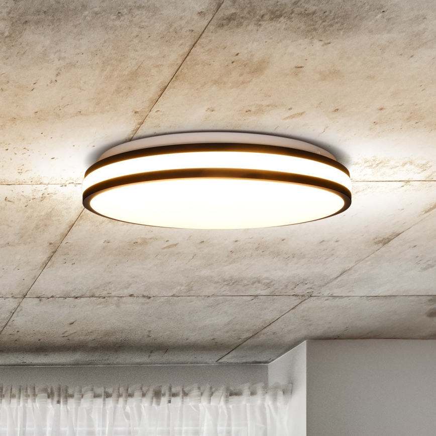 LED Pritemdomas lubinis šviestuvas LASKOS LED/48W/230V 3000-6500K juoda + nuotolinio valdymo pultas