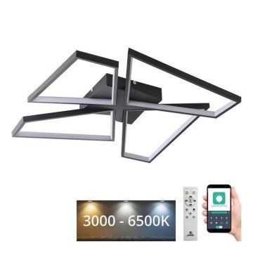 LED Pritemdomas lubinis šviestuvas LED/115W/230V 3000-6500K juoda + nuotolinio valdymo pultas