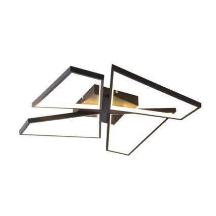 LED Pritemdomas lubinis šviestuvas LED/115W/230V 3000-6500K juoda + nuotolinio valdymo pultas