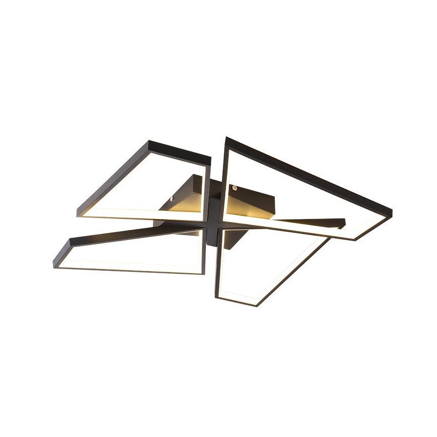 LED Pritemdomas lubinis šviestuvas LED/115W/230V 3000-6500K juoda + nuotolinio valdymo pultas