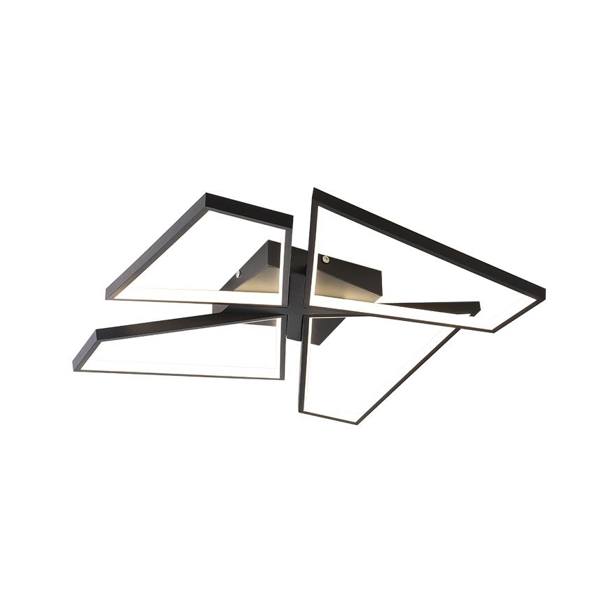 LED Pritemdomas lubinis šviestuvas LED/115W/230V 3000-6500K juoda + nuotolinio valdymo pultas