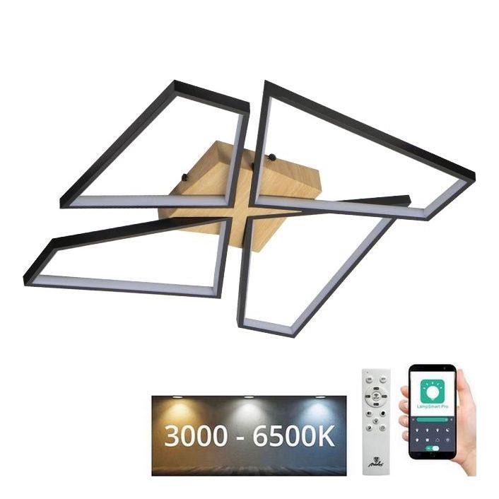 LED Pritemdomas lubinis šviestuvas LED/115W/230V 3000-6500K ruda/juoda + nuotolinio valdymo pultas
