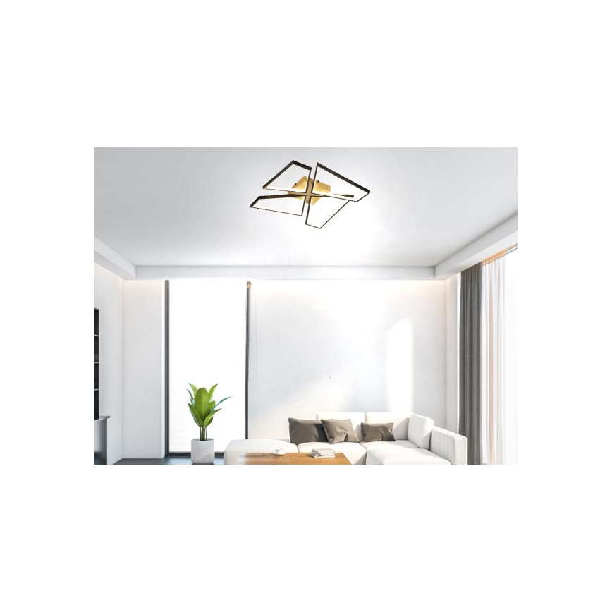 LED Pritemdomas lubinis šviestuvas LED/115W/230V 3000-6500K ruda/juoda + nuotolinio valdymo pultas